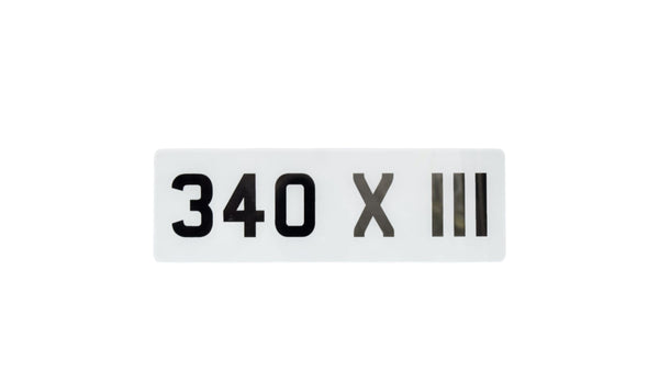 5-Digit UK Acrylic Number Plate – 340mm x 111mm