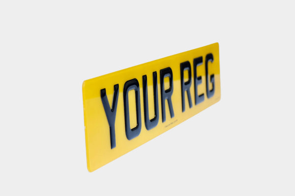 3D Gel UK Acrylic Number Plate