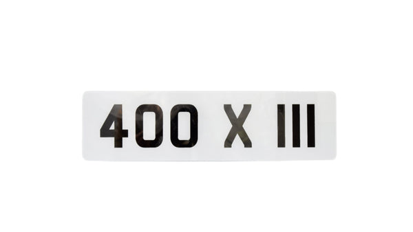 6 Digit Acrylic Number Plate - 400x111mm