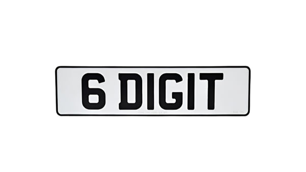 6-Digit Metal Pressed Number Plate – 420mm x 111mm