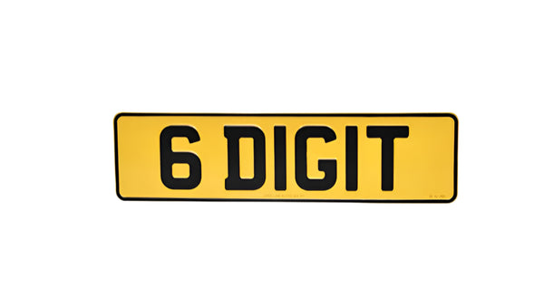 6-Digit Metal Pressed Number Plate – 420mm x 111mm