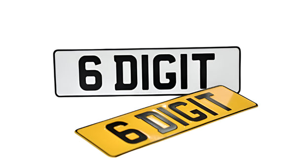 6-Digit Metal Pressed Number Plate – 420mm x 111mm