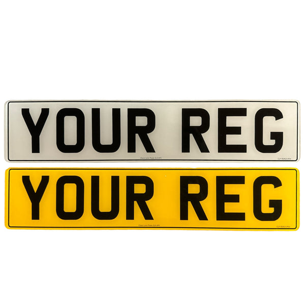 Standard UK Acrylic Number Plate - 520mm x 111mm