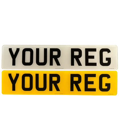 Standard UK Acrylic Number Plate - 520mm x 111mm