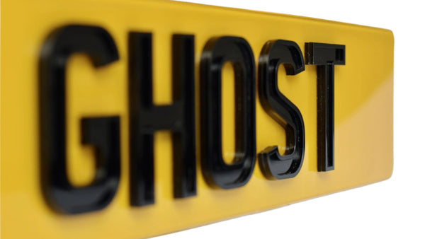 4D Ghost UK Acrylic Number Plate – 520mm x 111mm