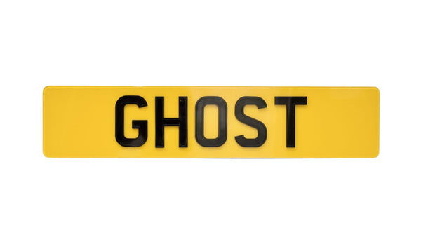 4D Ghost UK Acrylic Number Plate – 520mm x 111mm