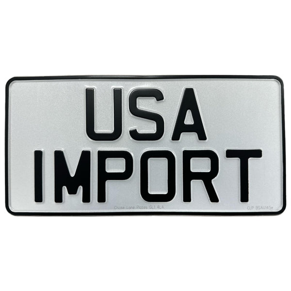 American Metal Pressed Number Plate – 12 x 6 Inches