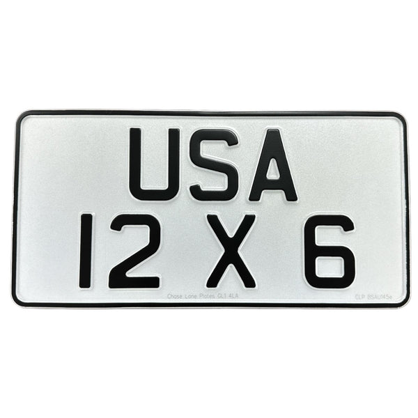 American Metal Pressed Number Plate – 12 x 6 Inches