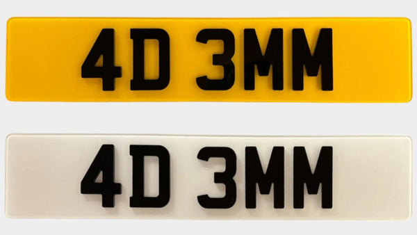 4D Number Plate - 520x111mm