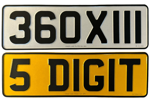 Metal Pressed Number Plate, 5-Digit – 360mm x 111mm