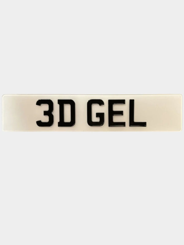 3D Gel UK Acrylic Number Plate