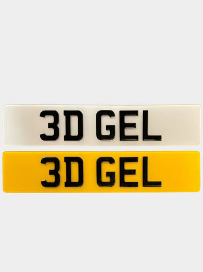 3D Gel UK Acrylic Number Plate