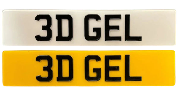 3D Gel UK Acrylic Number Plate