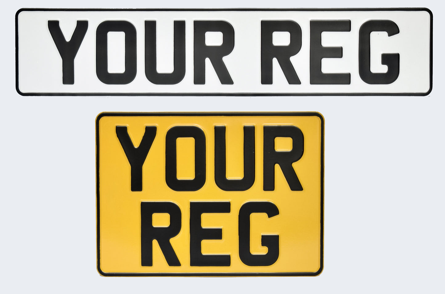 Metal Pressed Oblong & 11x8 Number Plates