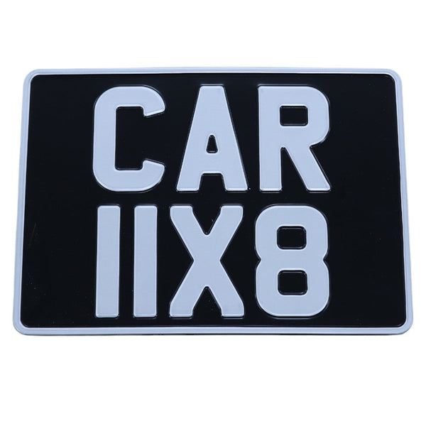 Classic Land Rover Style Square Number Plate - 11 x 8 inches