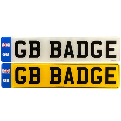 Standard UK Acrylic Number Plate - 520mm x 111mm