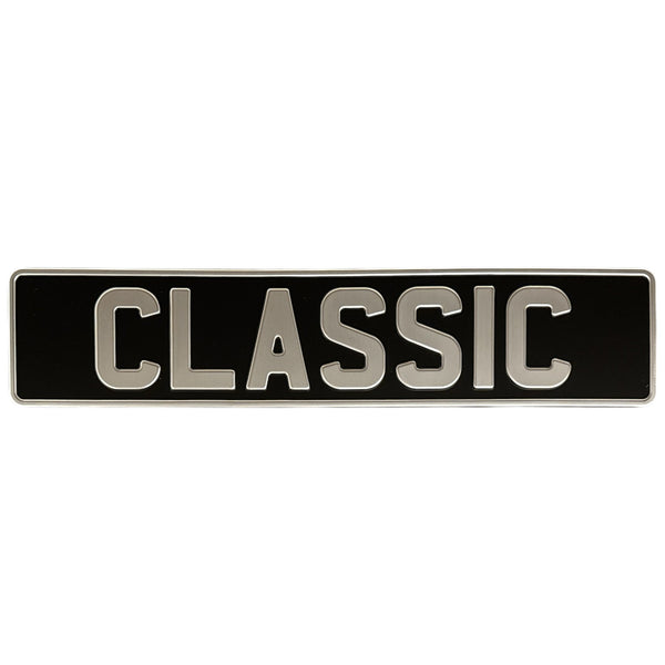 Classic Oblong Metal Pressed Number Plate - 520mm x 111mm