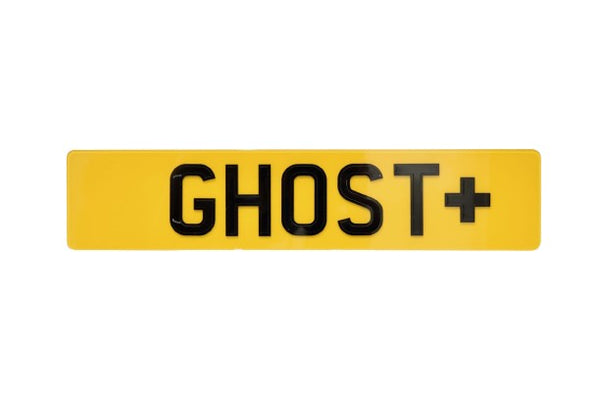 4D Ghost + UK Acrylic Number Plate – 520mm x 111mm