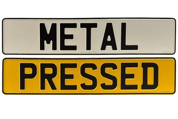 Metal Pressed Number Plate (standard)- 520mm x 111mm